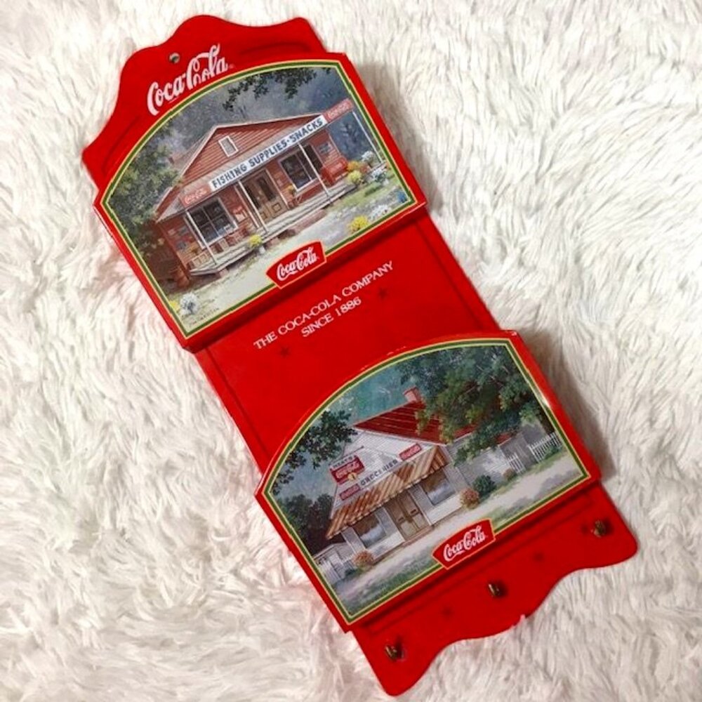 Vintage Coca-Cola Fishing Supplies - Groceries Metal Wall Organizer